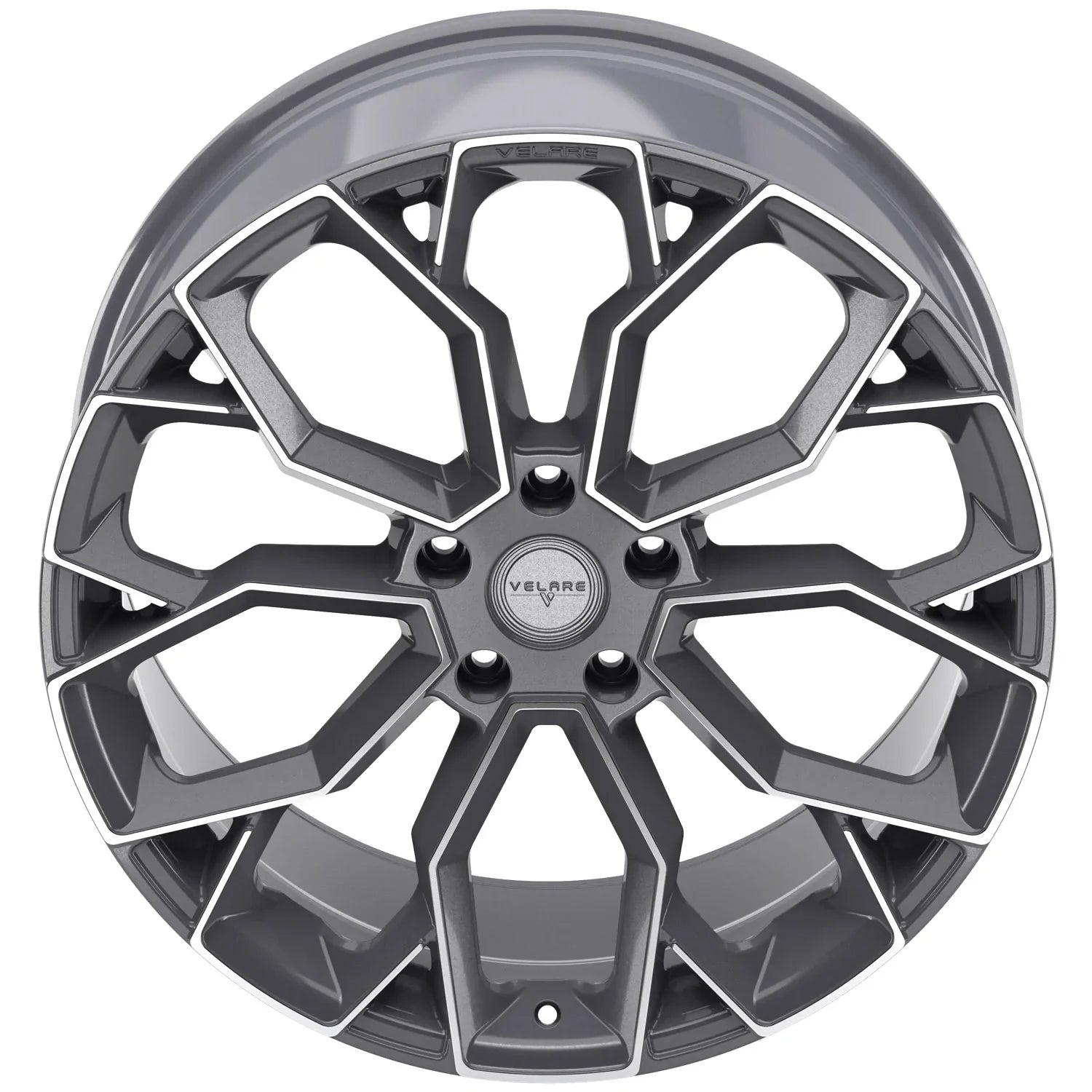 22 INCH VELARE VLR15 PLATINUM GREY POLISHED ALLOY WHEEL (Set of 4)