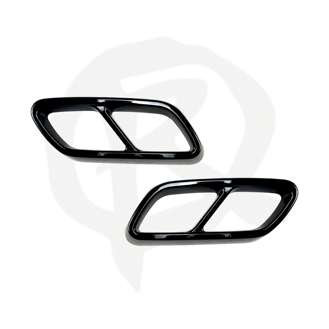 Mercedes C Class AMG Line W206 Muffler Cover - Gloss Black