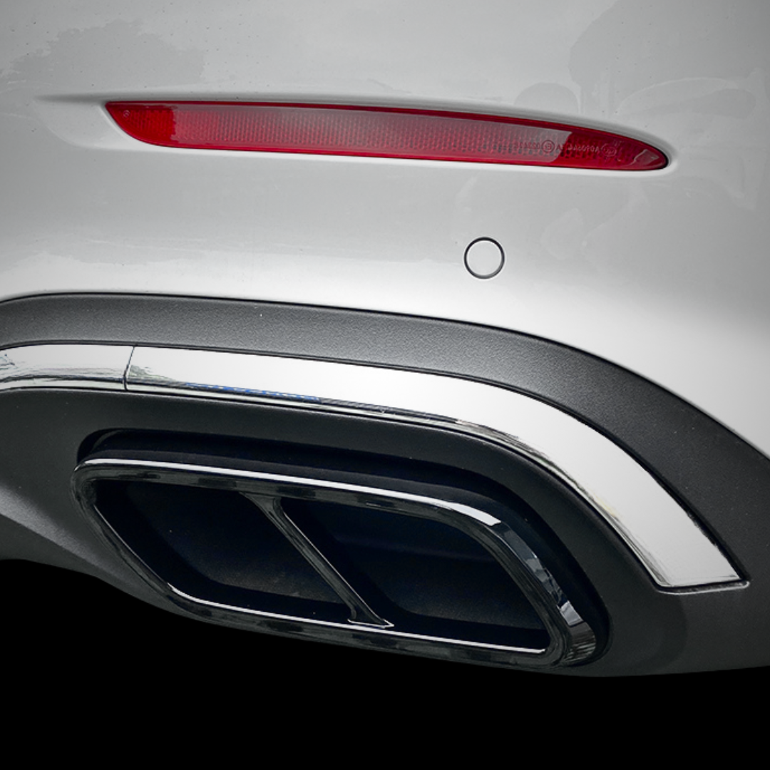 Mercedes C Class AMG Line W206 Muffler Cover - Gloss Black