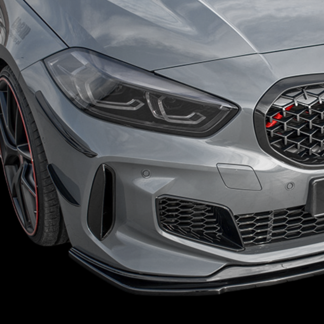 BMW 1 Series F40 M Sport Front Splitter - Gloss Black