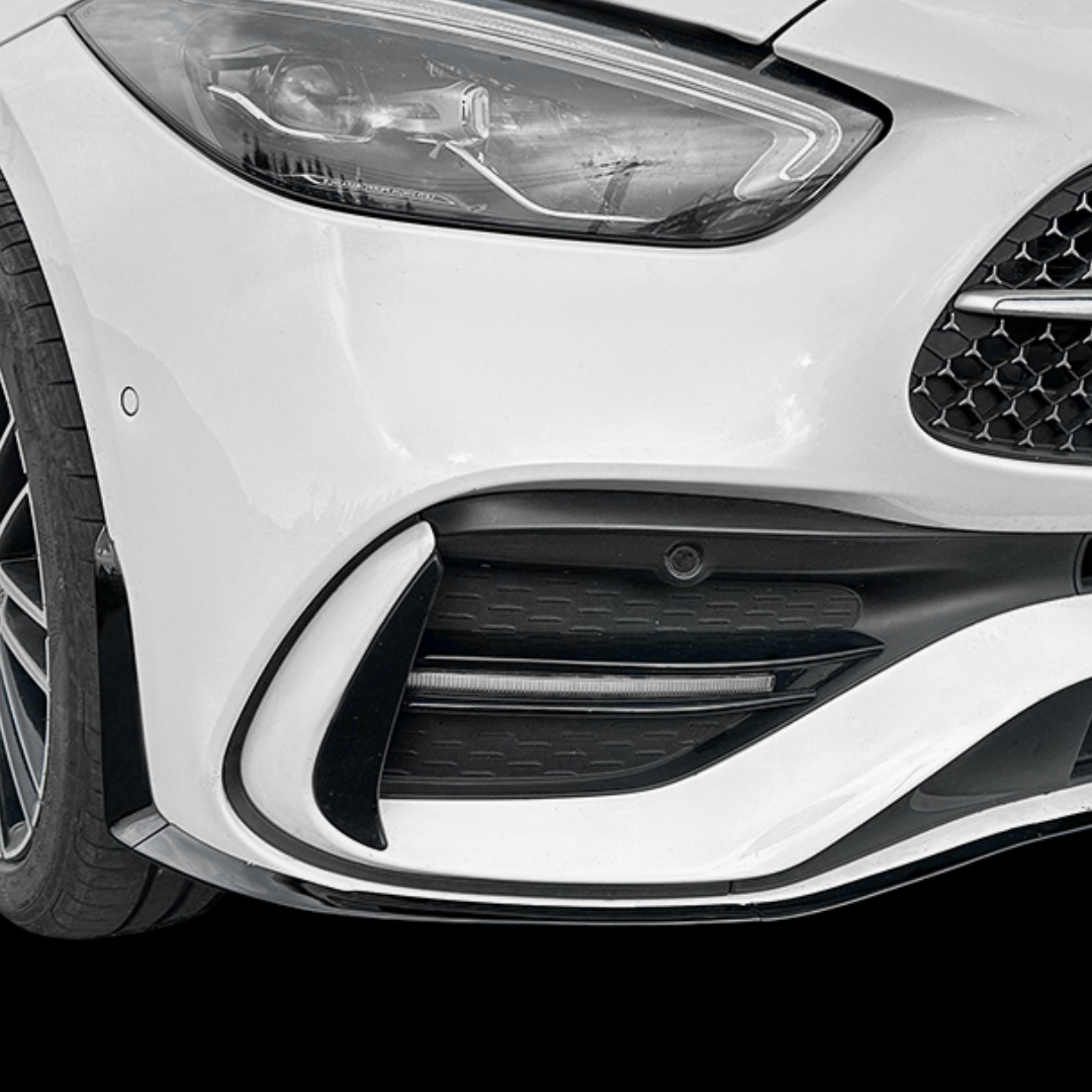 Mercedes C Class AMG Line W206 Front Lip - Gloss Black