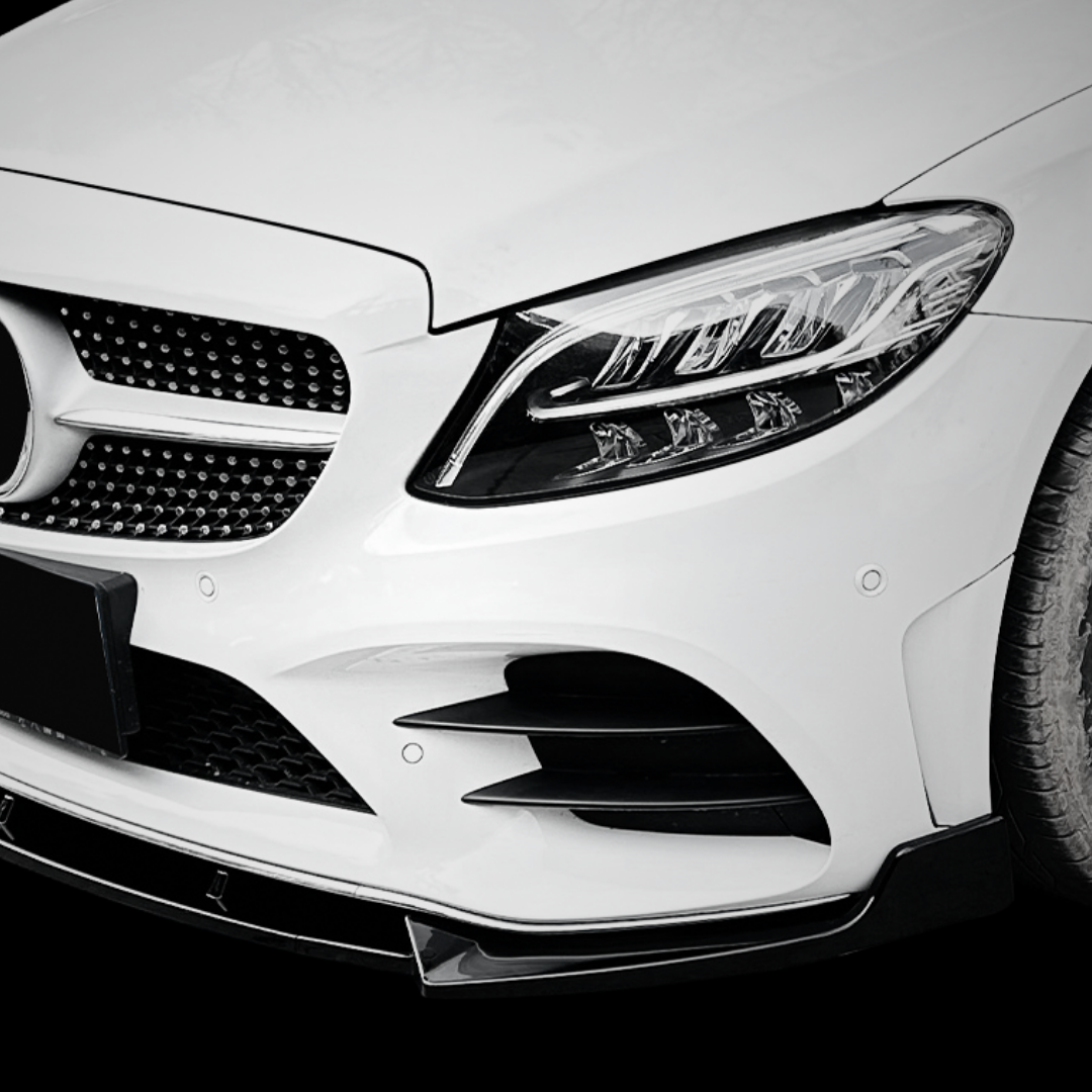 Mercedes C Class AMG Line Facelift W205 Front Lip - Gloss Black