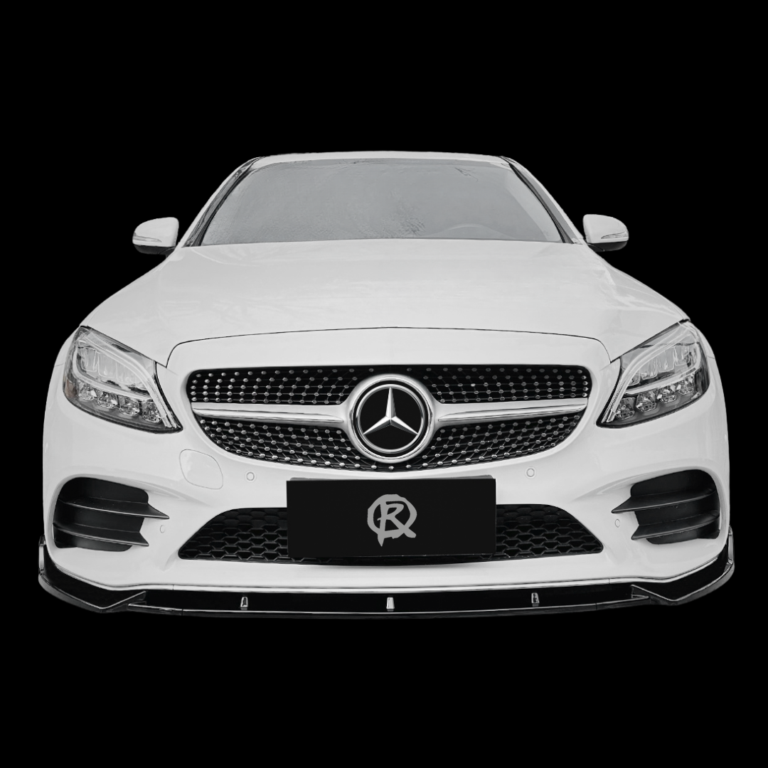 Mercedes C Class AMG Line Facelift W205 Front Lip - Gloss Black