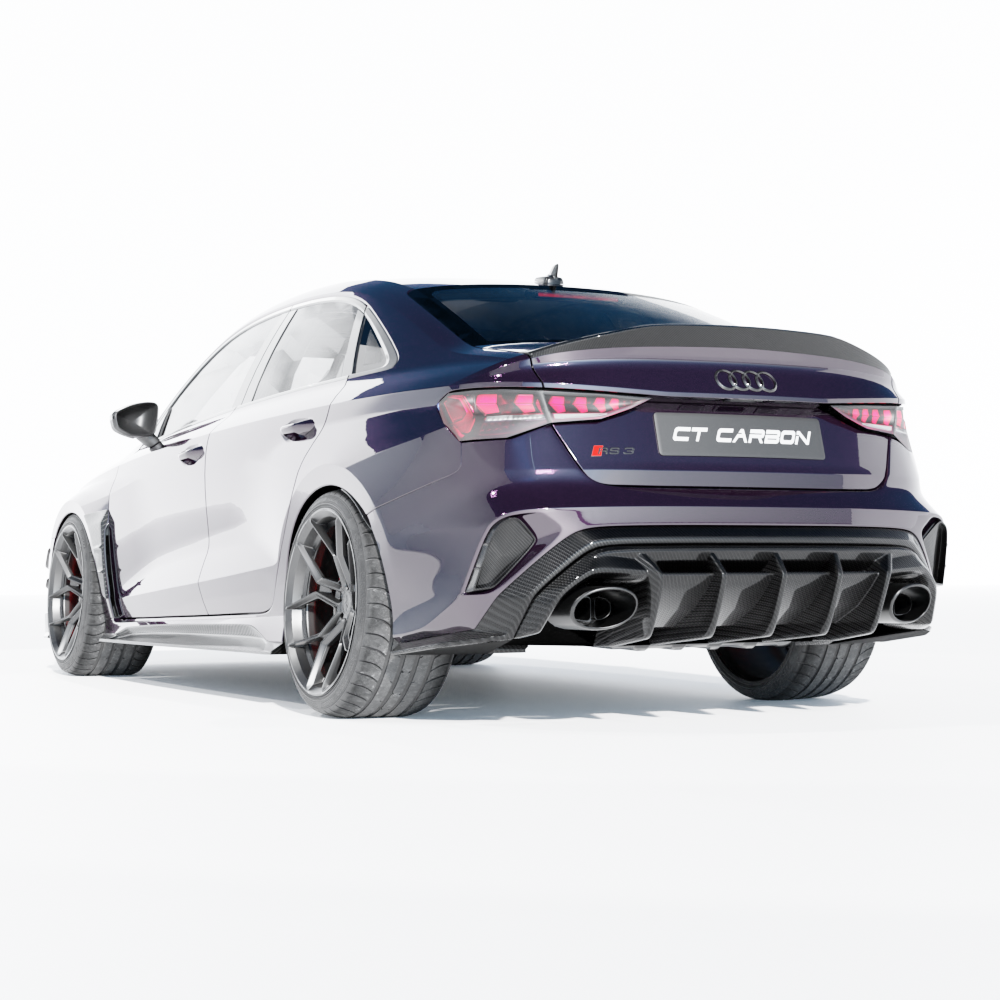 AUDI RS3 8Y 2022+ CARBON FIBRE SIDE SKIRTS - CT DESIGN V2