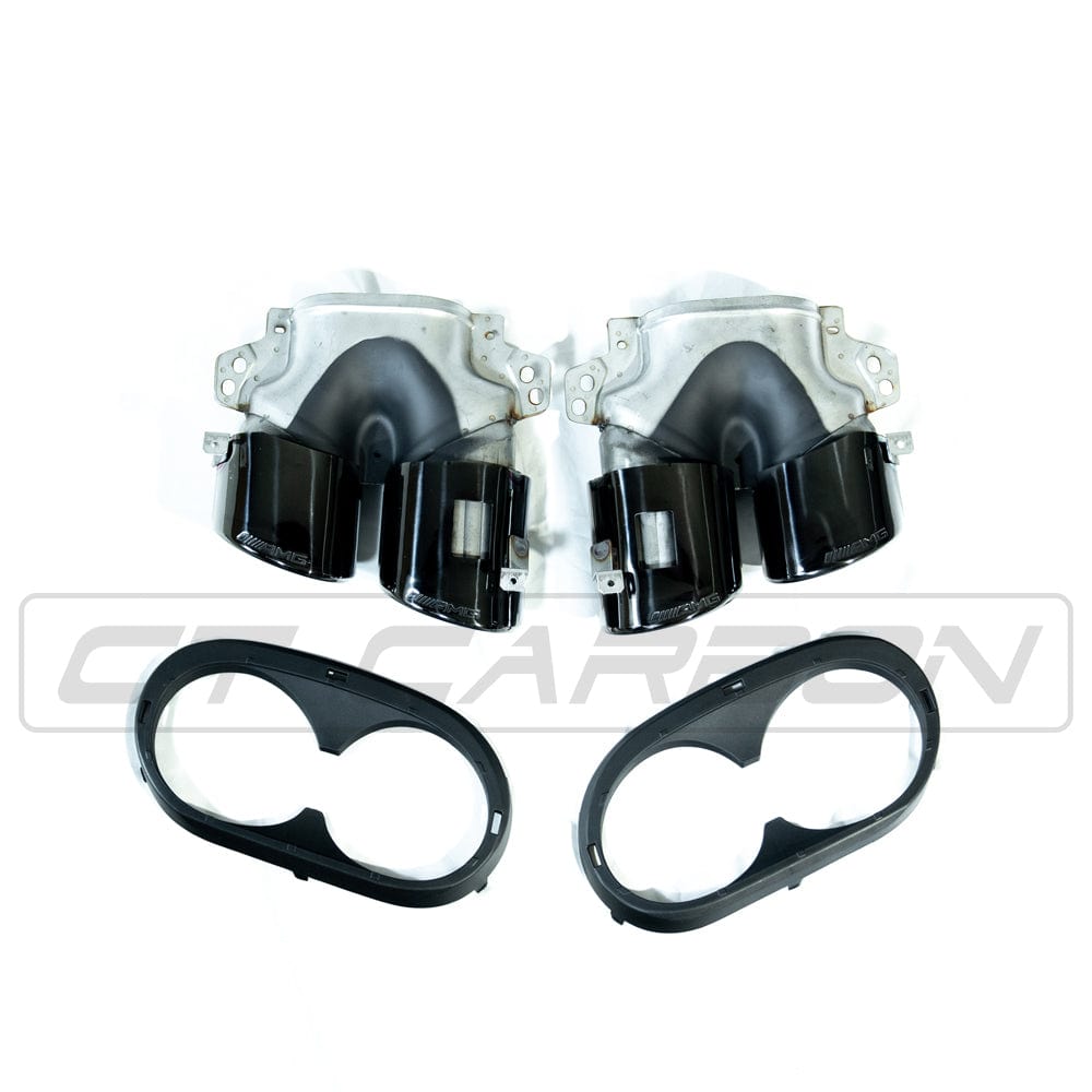 BLAK BY CT Diffuser MERCEDES A-CLASS W177 GLOSS BLACK QUAD TIP DIFFUSER