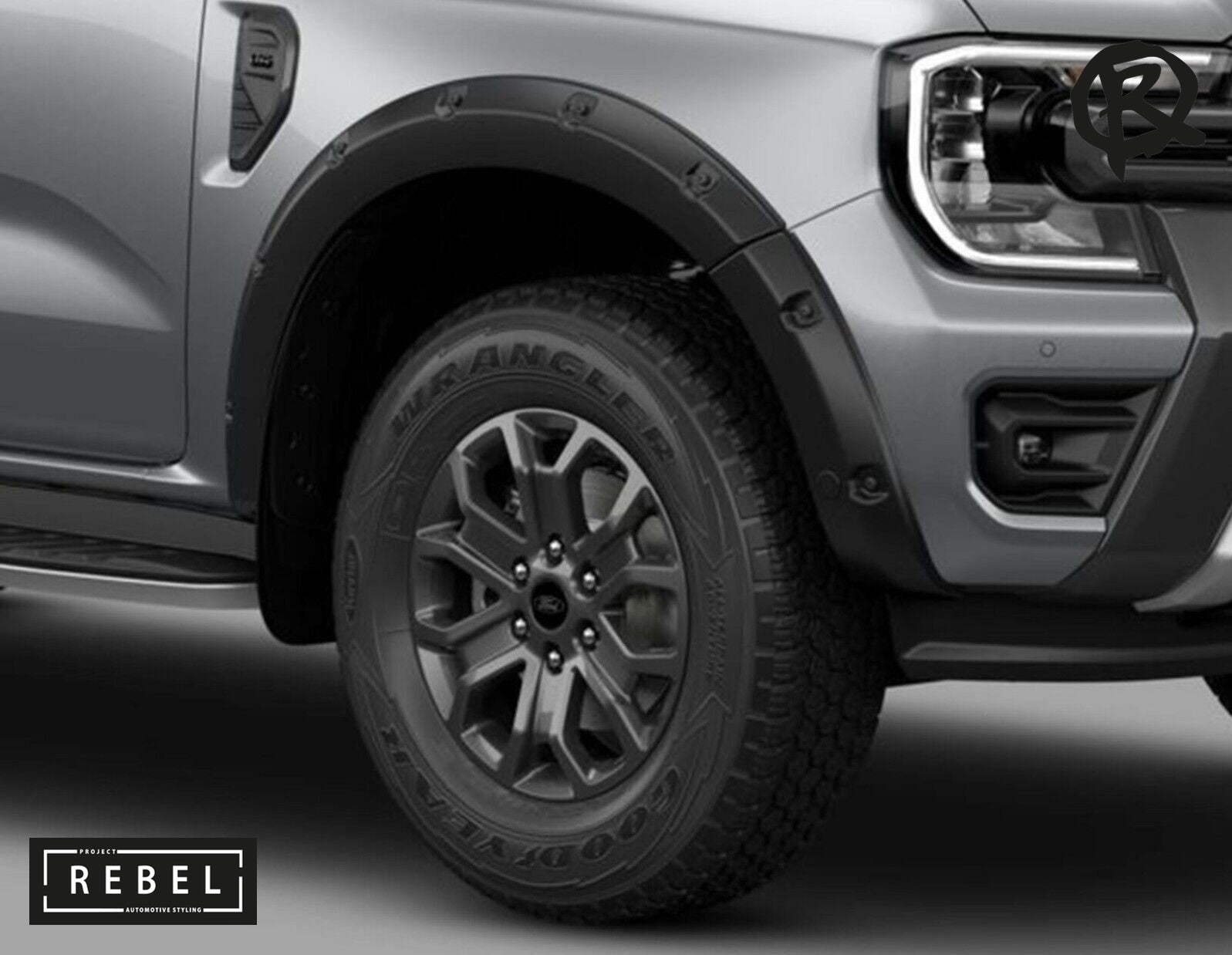 Ford Ranger T9 2023 Matte Black Extended Arches 90mm - Wildtrak