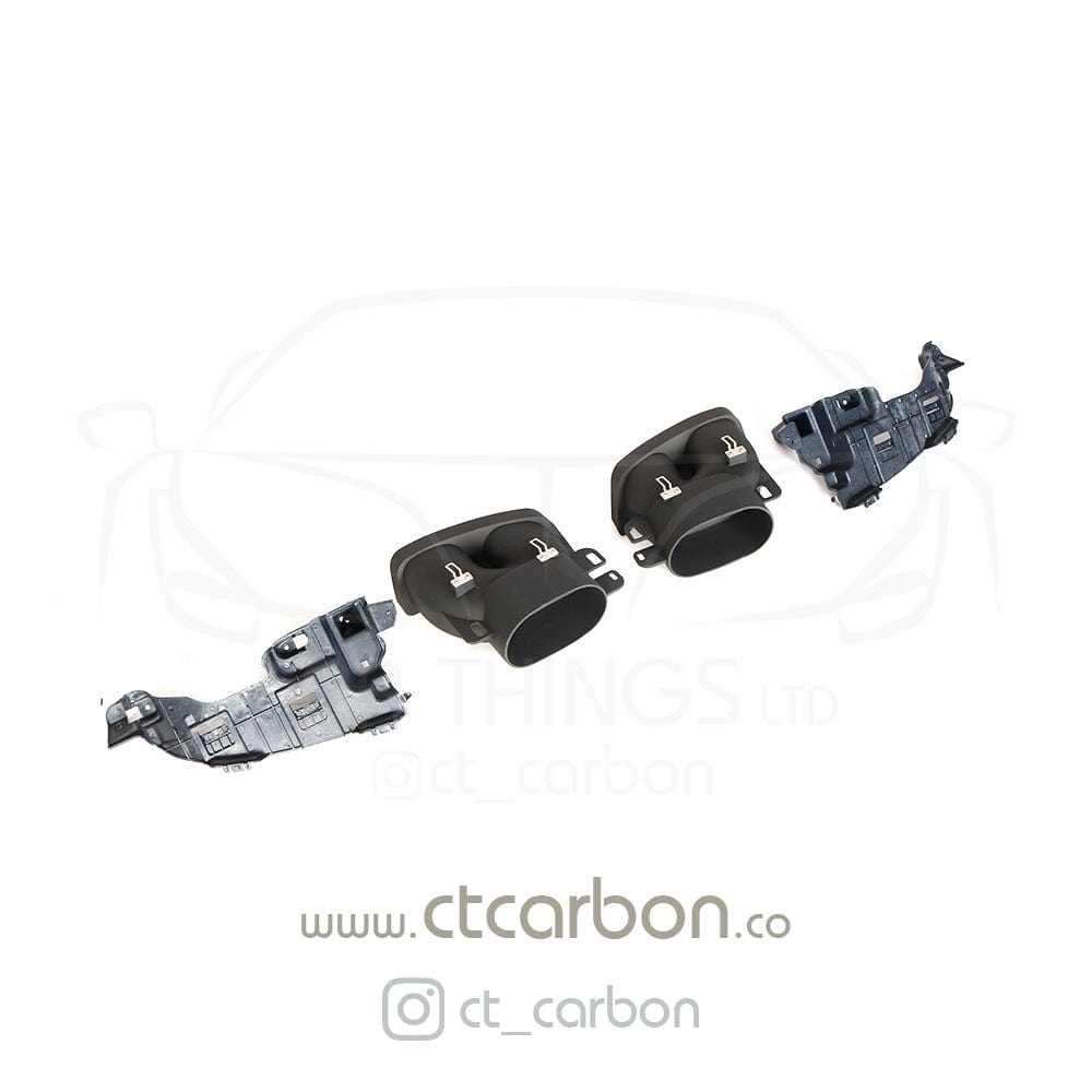 CT CARBON Diffuser MERCEDES W205 C63 & C63S SALOON 4DR CARBON FIBRE DIFFUSER & EXHAUST TIPS - B STYLE