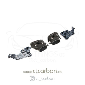 CT CARBON Diffuser MERCEDES W205 C63 & C63S SALOON 4DR CARBON FIBRE DIFFUSER & EXHAUST TIPS - B STYLE
