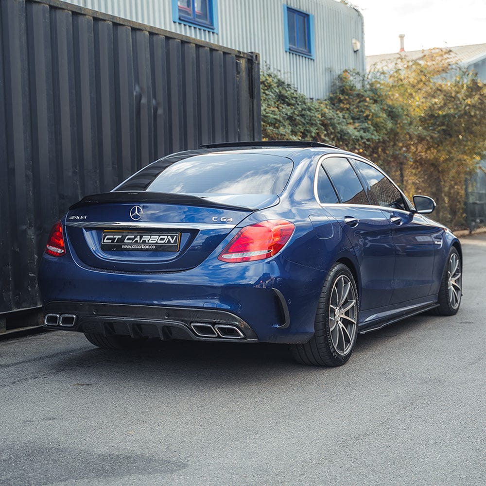 CT CARBON Diffuser MERCEDES W205 C63 & C63S SALOON CARBON DIFFUSER - PS STYLE