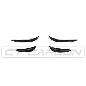 CT CARBON Front Canards MERCEDES W205 C63 & C63S FRONT BUMPER FORGED CARBON FIBRE CANARDS / FINS