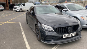 CT CARBON Splitter MERCEDES C43 & C CLASS W205 FACELIFT CARBON FIBRE SPLITTER - CT STYLE