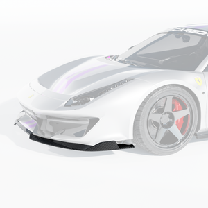 FERRARI 488 PISTA CARBON FIBRE SPLITTER - CT DESIGN
