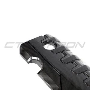 AUDI RS3 8Y 2020+ CARBON FIBRE ENGINE COVER-Accessories-CT CARBON-CT Carbon - High-quality carbon fiber and gloss black aerodynamic parts for premium sports and luxury vehicles.