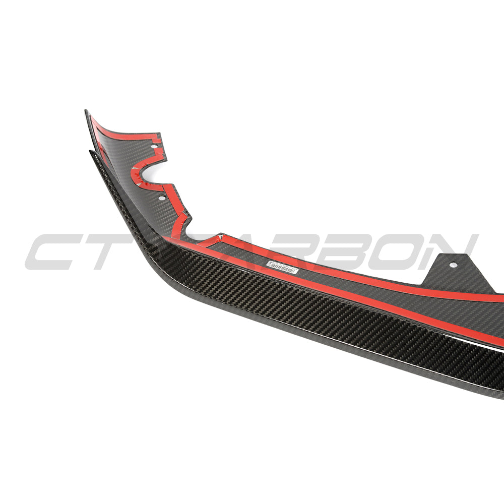 BMW F95 X5M 2023+ (LCI) CARBON FIBRE SPLITTER - MP SPLITTER-Splitter-CT CARBON-CT Carbon - High-quality carbon fiber and gloss black aerodynamic parts for premium sports and luxury vehicles.