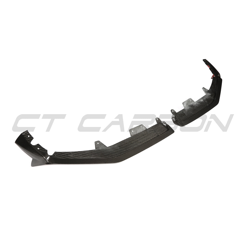 BMW F95 X5M 2023+ (LCI) CARBON FIBRE SPLITTER - MP SPLITTER-Splitter-CT CARBON-CT Carbon - High-quality carbon fiber and gloss black aerodynamic parts for premium sports and luxury vehicles.