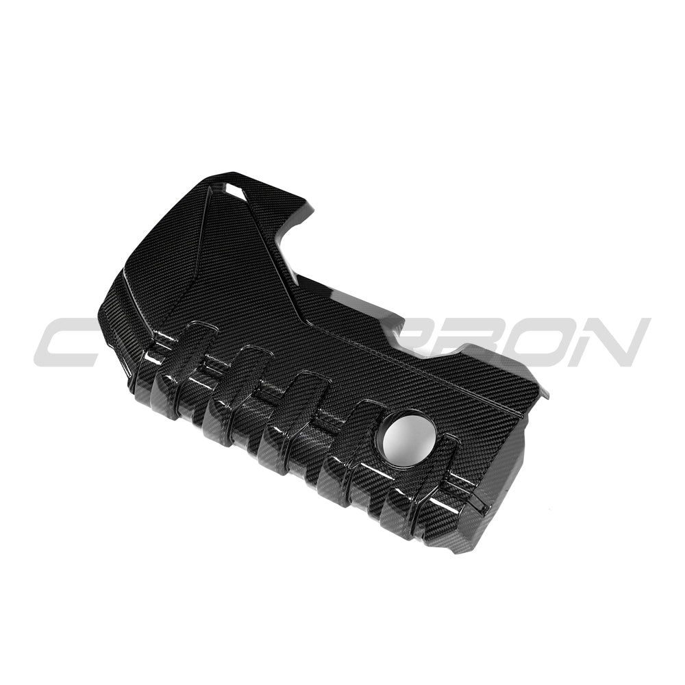 AUDI RS3 8Y 2020+ CARBON FIBRE ENGINE COVER-Accessories-CT CARBON-CT Carbon - High-quality carbon fiber and gloss black aerodynamic parts for premium sports and luxury vehicles.