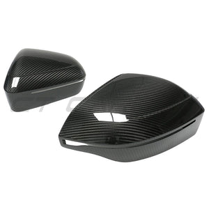 BMW M5 G90, 5 SERIES & i5 M60 G60 PRE-PREG CARBON FIBRE MIRRORS V2 - LHD-Accessories-CT CARBON-CT Carbon - High-quality carbon fiber and gloss black aerodynamic parts for premium sports and luxury vehicles.