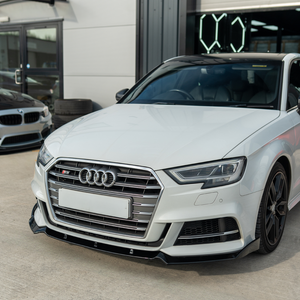 AUDI A3 S-LINE & S3 8V FACELIFT 2017-2020 GLOSS BLACK SPLITTER - V1