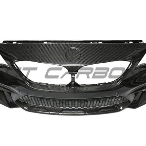 BMW F87 M2C CARBON PRE-PREG FIBRE FRONT BUMPER-Bumper-CT CARBON-CT Carbon - High-quality carbon fiber and gloss black aerodynamic parts for premium sports and luxury vehicles.