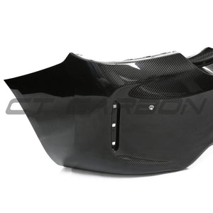 BMW F87 M2/M2C CARBON PRE-PREG FIBRE REAR BUMPER-Bumper-CT CARBON-CT Carbon - High-quality carbon fiber and gloss black aerodynamic parts for premium sports and luxury vehicles.