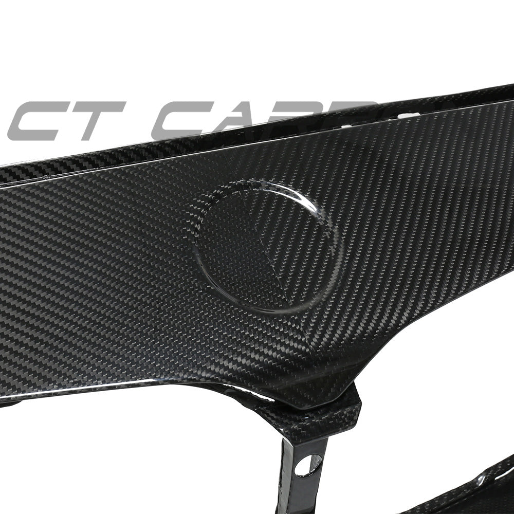 BMW F87 M2C CARBON PRE-PREG FIBRE FRONT BUMPER-Bumper-CT CARBON-CT Carbon - High-quality carbon fiber and gloss black aerodynamic parts for premium sports and luxury vehicles.