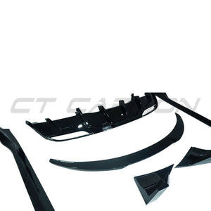 TESLA MODEL 3 2023+ FACELIFT GLOSS BLACK FULL KIT-Kit-BLAK BY CT-CT Carbon - High-quality carbon fiber and gloss black aerodynamic parts for premium sports and luxury vehicles.