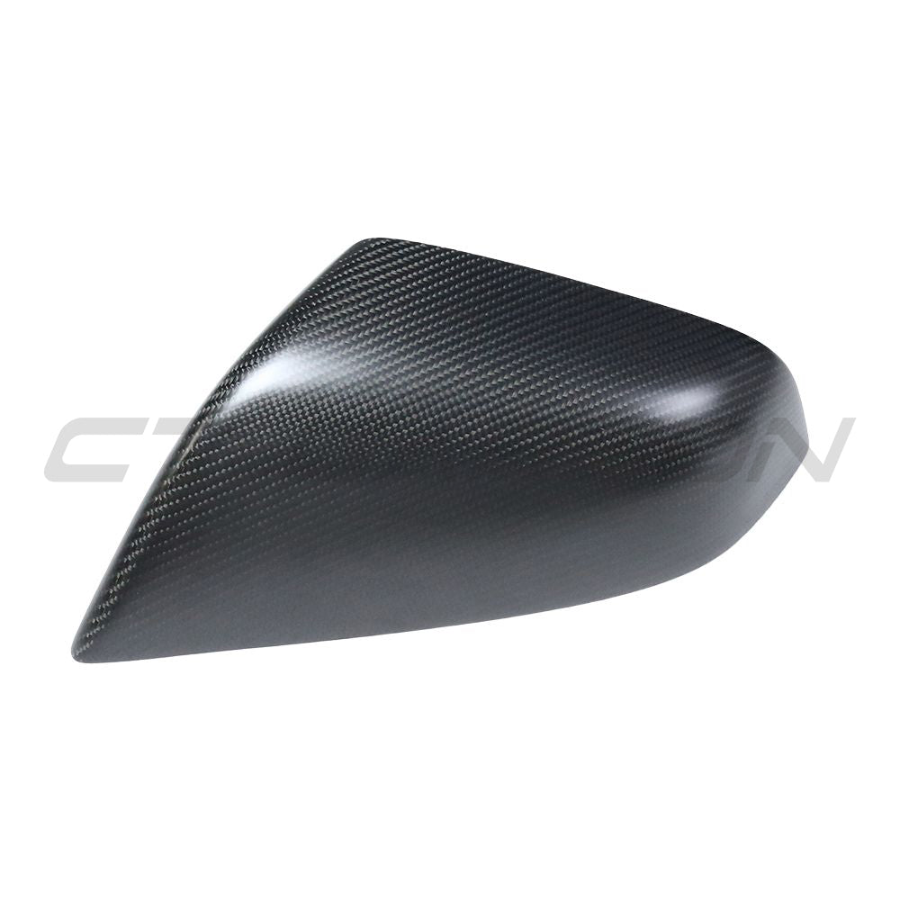 TESLA MODEL S 2013-2020 MATTE CARBON FIBRE MIRRORS-Accessories-CT CARBON-CT Carbon - High-quality carbon fiber and gloss black aerodynamic parts for premium sports and luxury vehicles.