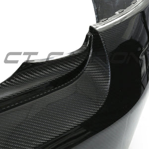 BMW F87 M2/M2C CARBON PRE-PREG FIBRE REAR BUMPER-Bumper-CT CARBON-CT Carbon - High-quality carbon fiber and gloss black aerodynamic parts for premium sports and luxury vehicles.