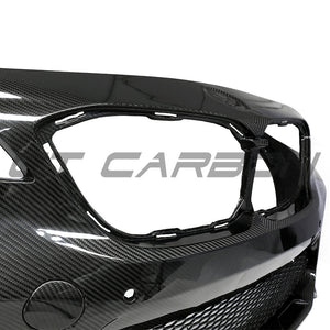 BMW F87 M2C CARBON PRE-PREG FIBRE FRONT BUMPER-Bumper-CT CARBON-CT Carbon - High-quality carbon fiber and gloss black aerodynamic parts for premium sports and luxury vehicles.