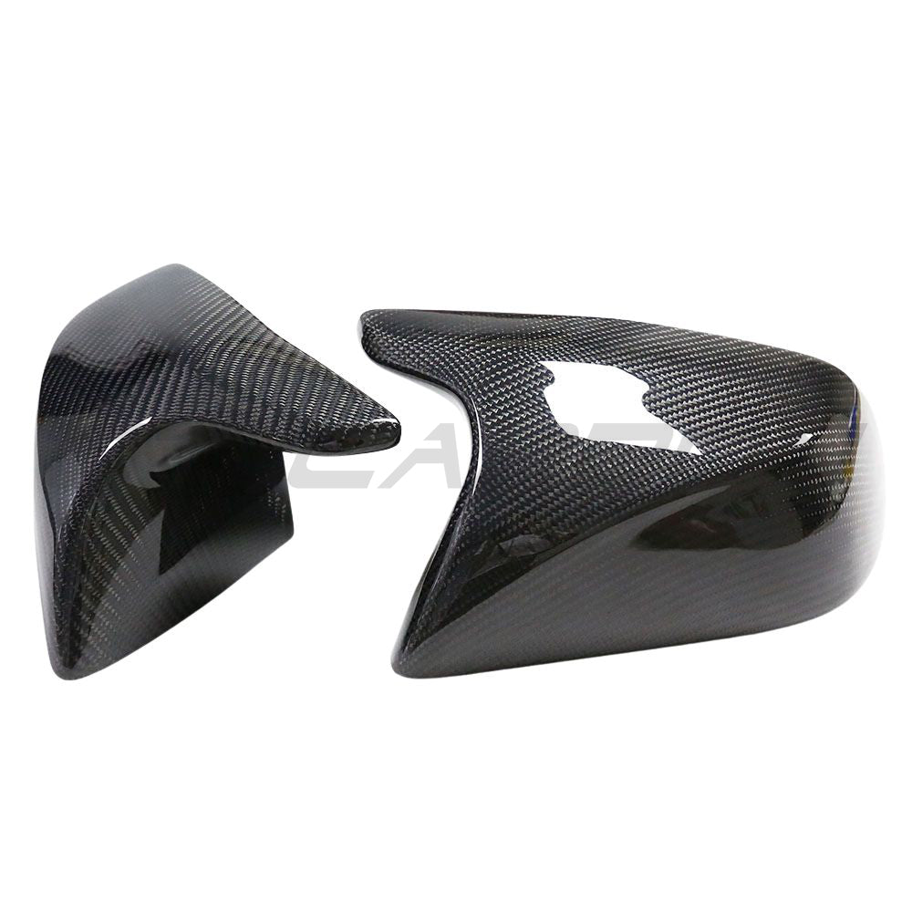 TESLA MODEL 3 2017-2023 CARBON FIBRE MIRRORS - V2-Accessories-CT CARBON-CT Carbon - High-quality carbon fiber and gloss black aerodynamic parts for premium sports and luxury vehicles.