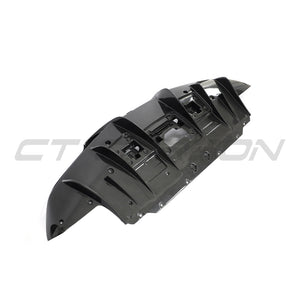 FERRARI F8 2019-2023 CARBON FIBRE DIFFUSER-Diffuser-CT CARBON-CT Carbon - High-quality carbon fiber and gloss black aerodynamic parts for premium sports and luxury vehicles.