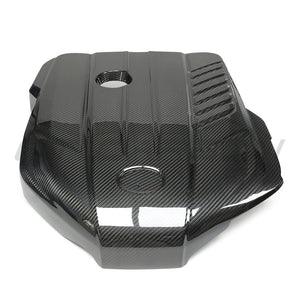 TOYOTA SUPRA A90 3.0T B58 CARBON FIBRE ENGINE COVER-Accessories-CT CARBON-CT Carbon - High-quality carbon fiber and gloss black aerodynamic parts for premium sports and luxury vehicles.