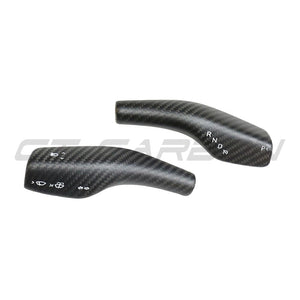 TESLA MODEL 3 & Y 2017+ MATTE CARBON FIBRE STALK COVER-Accessories-CT CARBON-CT Carbon - High-quality carbon fiber and gloss black aerodynamic parts for premium sports and luxury vehicles.