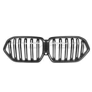 BMW X6 G06 LCI DOUBLE SLAT CARBON FIBRE FRONT GRILLE-Grille-CT CARBON-CT Carbon - High-quality carbon fiber and gloss black aerodynamic parts for premium sports and luxury vehicles.
