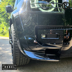 Defender L663 Gloss Black Front Bumper Canards