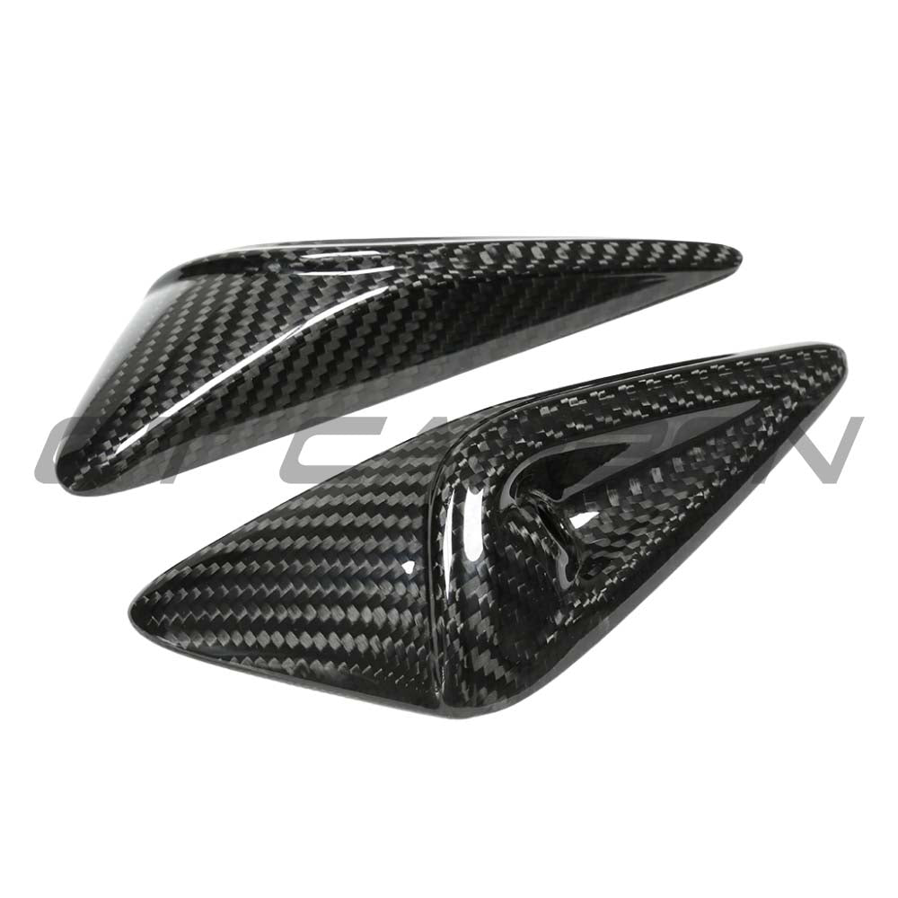 TESLA MODEL Y 2025+ FACELIFT DRY CARBON FIBRE SIDE CAMERA COVER - V1