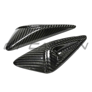 TESLA MODEL Y 2025+ FACELIFT DRY CARBON FIBRE SIDE CAMERA COVER - V1