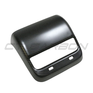 TESLA MODEL 3 & Y 2017-2023 CARBON FIBRE DOOR REAR AC TRIM COVER-Accessories-CT CARBON-CT Carbon - High-quality carbon fiber and gloss black aerodynamic parts for premium sports and luxury vehicles.
