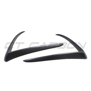 TESLA MODEL 3 2017-2023 MATTE CARBON FIBRE FRONT BUMPER CANARDS-Accessories-CT CARBON-CT Carbon - High-quality carbon fiber and gloss black aerodynamic parts for premium sports and luxury vehicles.