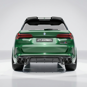 BMW F95 X5M 2019+ CARBON FIBRE DIFFUSER WITH CORNERS - CT DESIGN