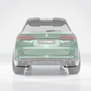 BMW F95 X5M 2019+ DRY CARBON FIBRE REAR BUMPER CORNERS - V1