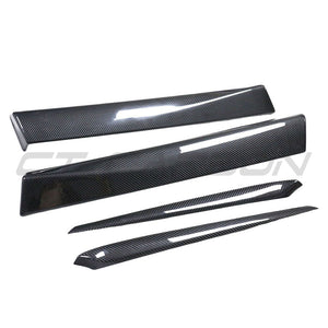 TESLA MODEL 3 2023+ CARBON FIBRE INTERIOR DOOR PANEL TRIM ADD ON-Accessories-CT CARBON-CT Carbon - High-quality carbon fiber and gloss black aerodynamic parts for premium sports and luxury vehicles.