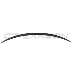 TESLA MODEL 3 2017-2023 CARBON FIBRE SPOILER - V1-Spoiler-CT CARBON-CT Carbon - High-quality carbon fiber and gloss black aerodynamic parts for premium sports and luxury vehicles.