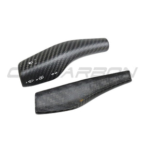TESLA MODEL 3 & Y 2017+ MATTE CARBON FIBRE STALK COVER-Accessories-CT CARBON-CT Carbon - High-quality carbon fiber and gloss black aerodynamic parts for premium sports and luxury vehicles.