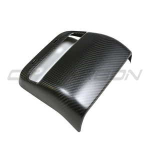 TESLA MODEL 3 & Y 2017-2023 CARBON FIBRE DOOR REAR AC TRIM COVER-Accessories-CT CARBON-CT Carbon - High-quality carbon fiber and gloss black aerodynamic parts for premium sports and luxury vehicles.