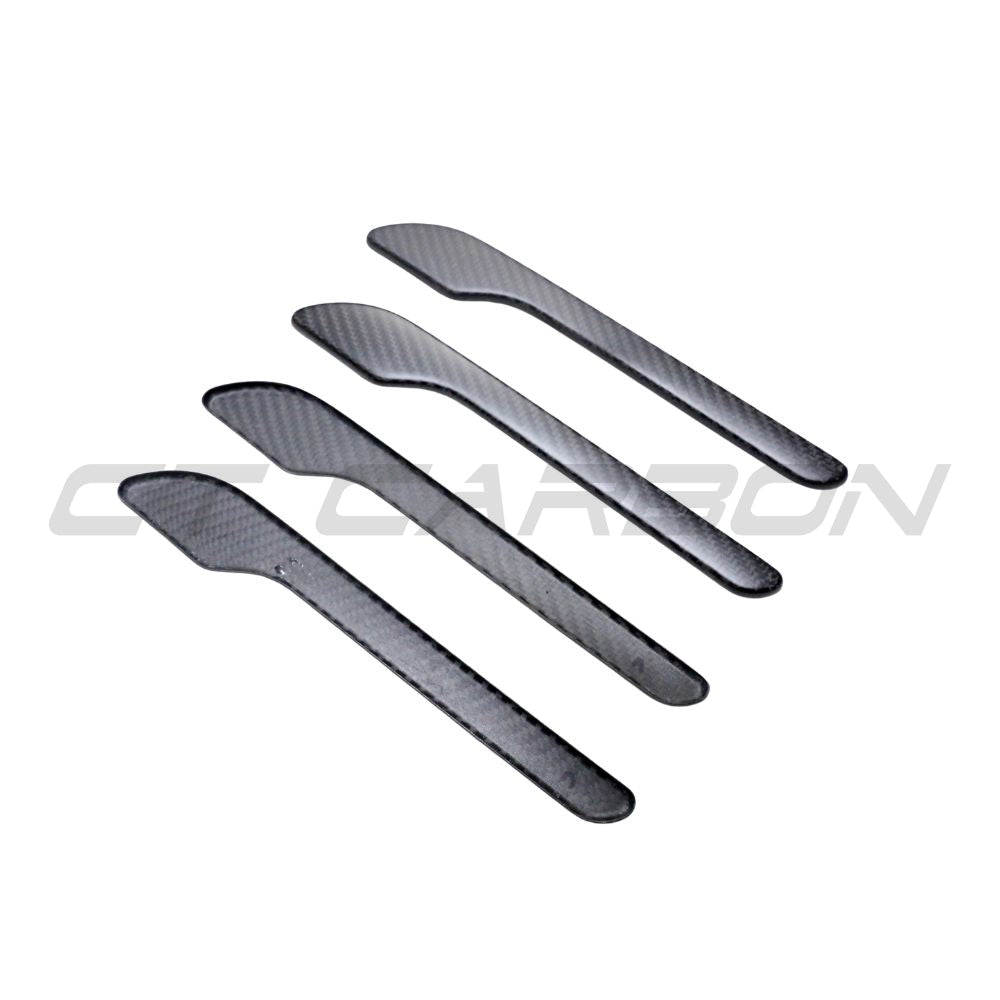 TESLA MODEL 3 & Y 2017+ MATTE CARBON FIBRE HANDLE COVERS-Accessories-CT CARBON-CT Carbon - High-quality carbon fiber and gloss black aerodynamic parts for premium sports and luxury vehicles.