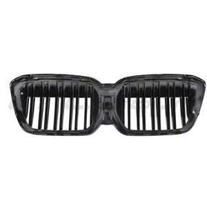 BMW IX3 G08 BEV DOUBLE SLAT CARBON FIBRE FRONT GRILLE-Grille-CT CARBON-CT Carbon - High-quality carbon fiber and gloss black aerodynamic parts for premium sports and luxury vehicles.