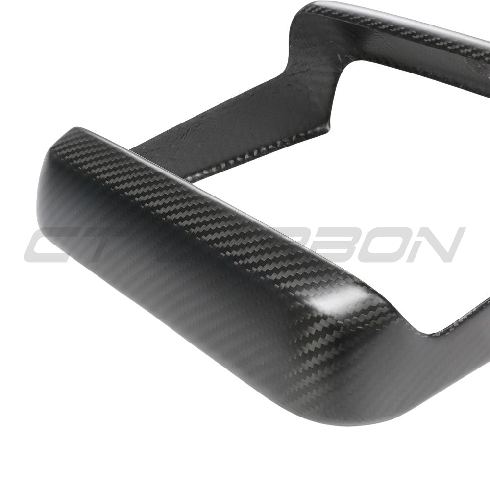 TESLA MODEL S 2021+ MATTE CARBON FIBRE REAR SCREEN ADD ON-Accessories-CT CARBON-CT Carbon - High-quality carbon fiber and gloss black aerodynamic parts for premium sports and luxury vehicles.