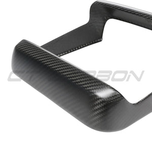 TESLA MODEL S 2021+ MATTE CARBON FIBRE REAR SCREEN ADD ON-Accessories-CT CARBON-CT Carbon - High-quality carbon fiber and gloss black aerodynamic parts for premium sports and luxury vehicles.