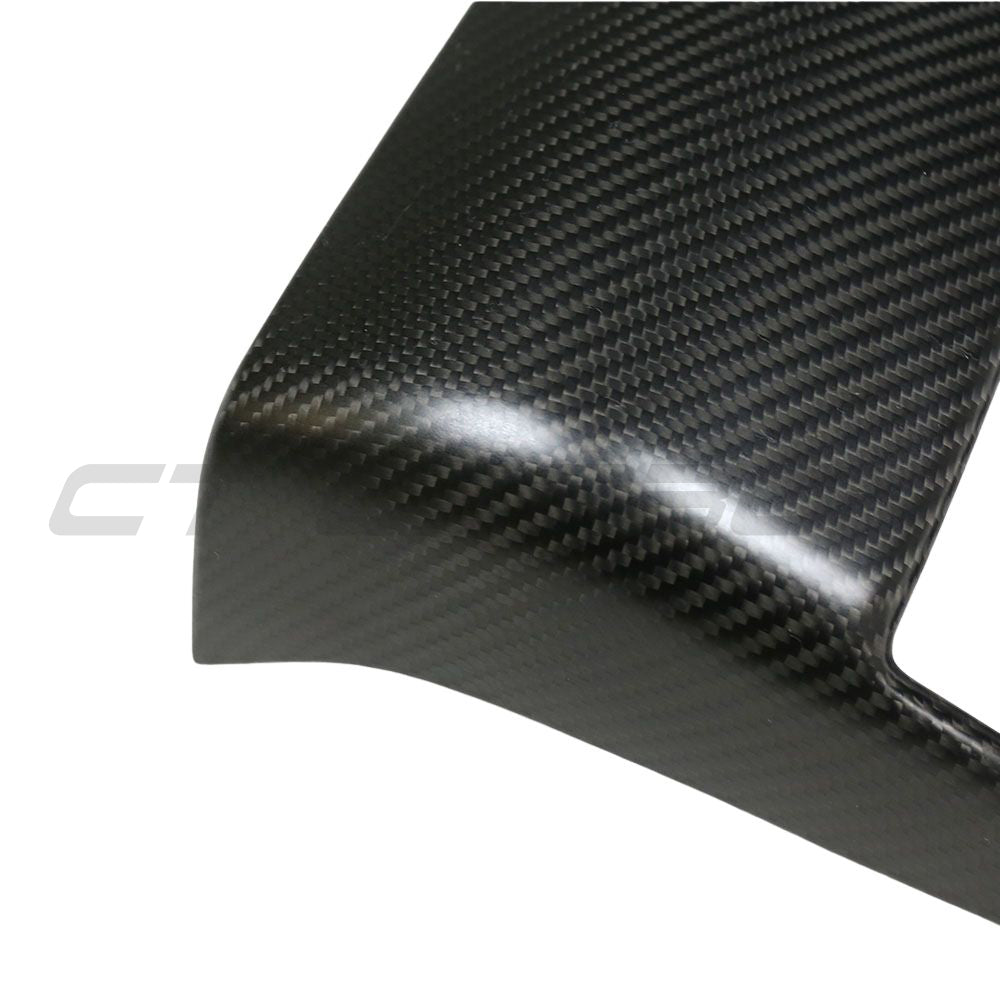 TESLA MODEL 3 & Y 2017-2023 CARBON FIBRE DOOR REAR AC TRIM COVER-Accessories-CT CARBON-CT Carbon - High-quality carbon fiber and gloss black aerodynamic parts for premium sports and luxury vehicles.